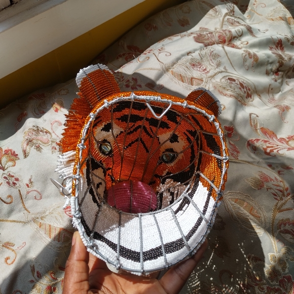 Beaded & Handcrafted Tiger Head - Picture 6 of 8